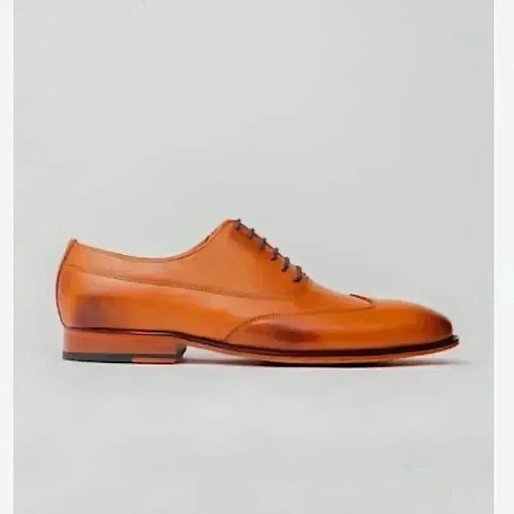 Rawls New Hamilton Designer Leather Wingtip Oxfords Lace Up Shoes Uk 13 US 14